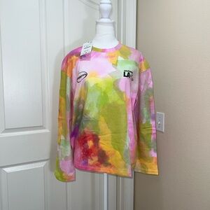 Zara Women's Tie Die Printed T-shirt - Size Small - Pink